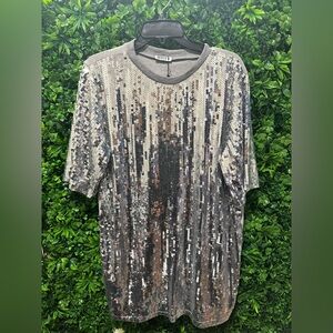 Sequin T-shirt Dress